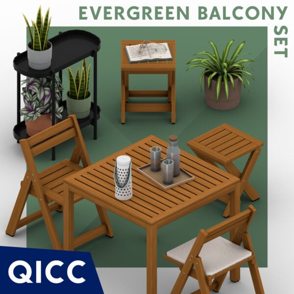 QICC - Juego de balcón Evergreen