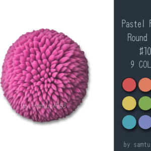 Tapis rond Pastel Fluffy #10