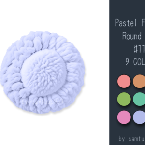 Tapis rond Pastel Fluffy #11