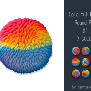 Tapis rond Pastel Fluffy #4