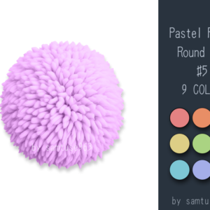 Tapis rond Pastel Fluffy #5