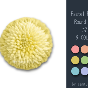 Tapis rond Pastel Fluffy #7