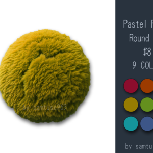 Tapis rond Pastel Fluffy #8