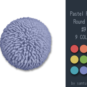 Tapis rond Pastel Fluffy #9