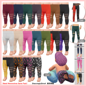 Ensemble de collants déchirés