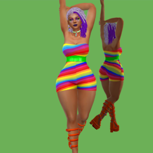 FatalRoseCreations Robe à bretelles Pride 2023