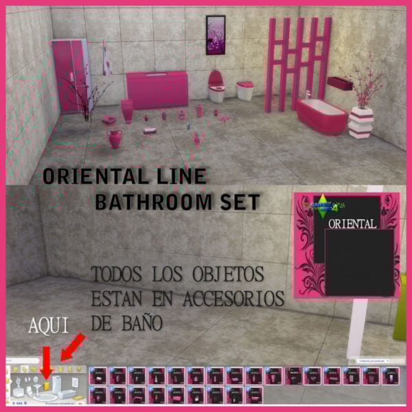 GM- JUEGO DE BAÑO LÍNEA ORIENTAL
