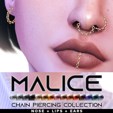 Collection de piercings en chaîne Malice