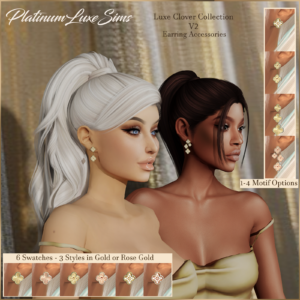 Boucles d'oreilles trèfle de luxe V2