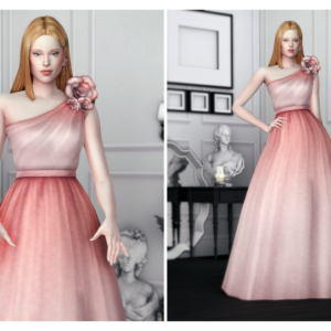 Princesse de XI - Robe à épaules drapées