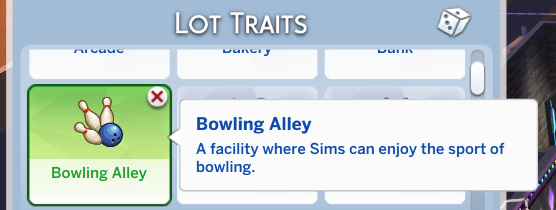 Trait de lot du bowling