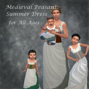 Robe paysanne médiévale pour tous les âges