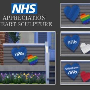 Sculpture de cœur d'appréciation du NHS