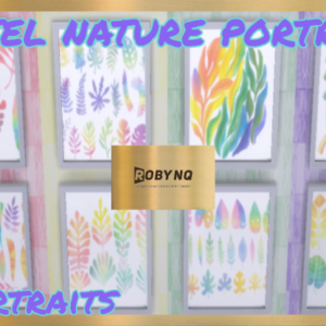 Ensemble de portraits aux couleurs pastel