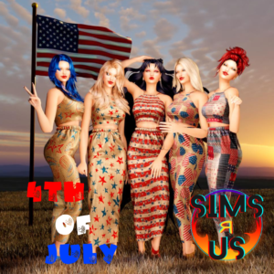 BUSRA TR PLISSE RECOLOR 4THOF JULY SET (TOP)