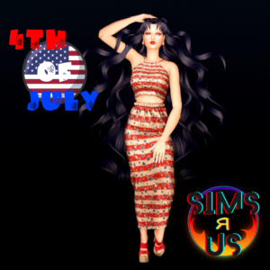BUSRA TR PLISSE RECOLOR 4THOF JULY SET (BOTTOM)