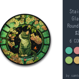 Tapis rond en verre teinté #2