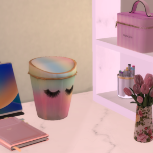 Poubelle de bureau pastel