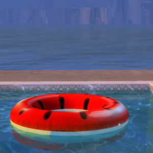 Flotteur de piscine en forme de melon d'eau
