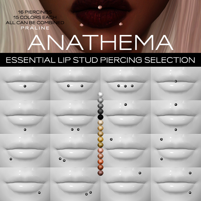 Anathema Lip Stud Piercing Selection