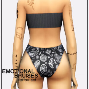 Série de tatouages sur les meurtrissures émotionnelles