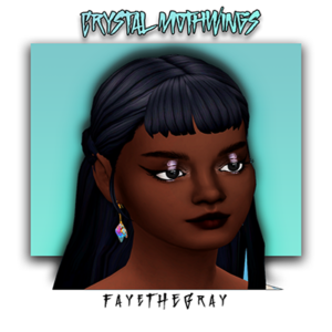 fayethegray - boucles d'oreilles cristal mothwings