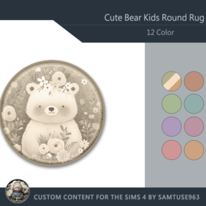 Tapis rond mignon pour enfants #2