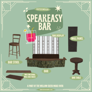Speakeasy - table de bar murale V1