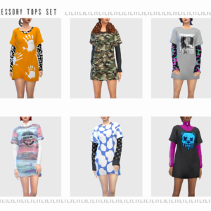 [Liliili] Set de tops accessoires
