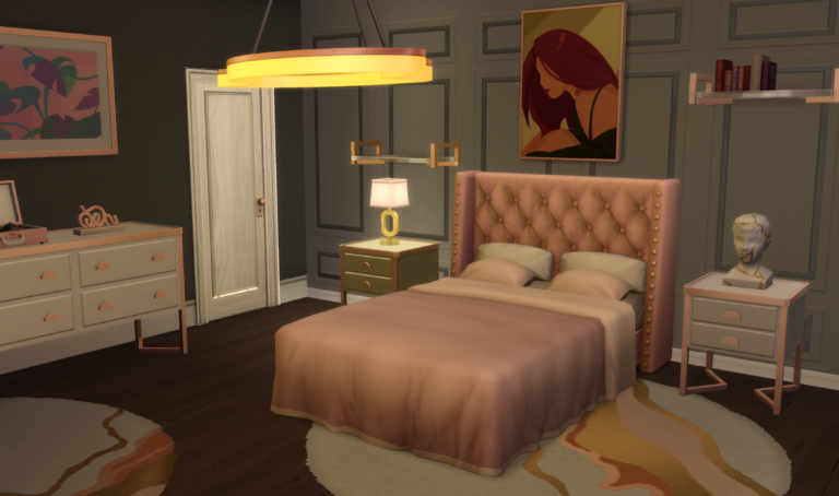 Luxuriöse Objekte für die Zimmer der Sims