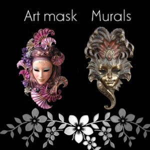 Masque d'art mural déco