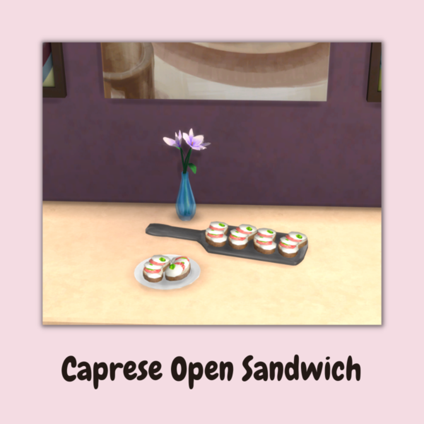 Sandwich ouvert Caprese