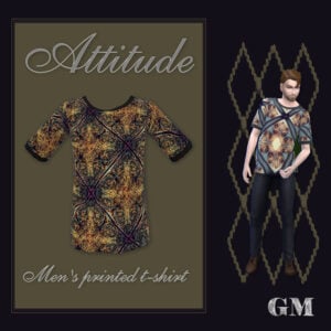 T-shirt imprimé Attitude pour hommes