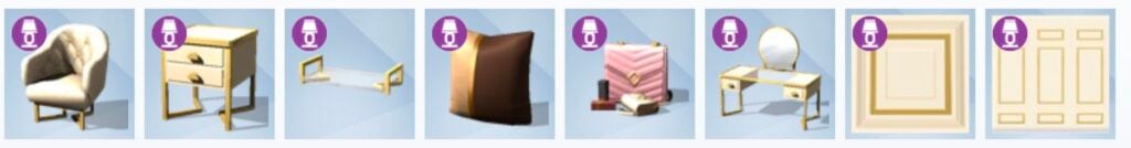 Des objets luxueux pour les chambres des Sims