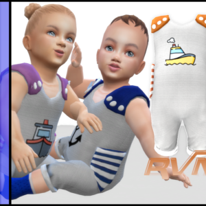 Combinaison sans manches imprimée Sailor pour bébés