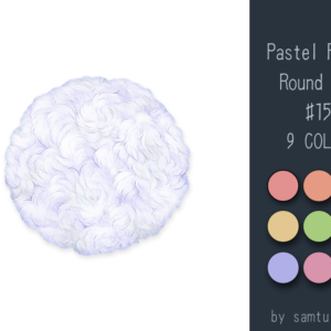 Tapis rond Pastel Fluffy #15