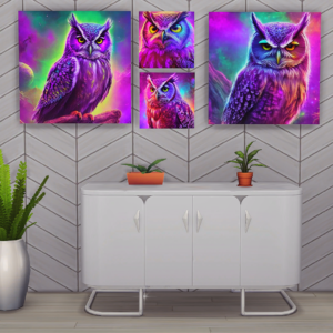 Visions enchanteresses : Peintures de hiboux fantastiques