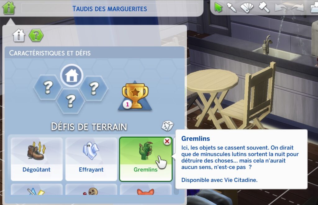 Défi de terrain Gremlins Sims 4 Vie Citadine