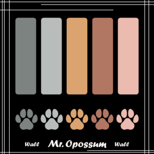 M. Opossum - murs d'inspiration automnale