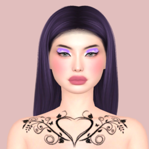Tatouage de poitrine en forme de cœur