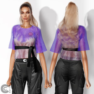Top transparent avec ceinture