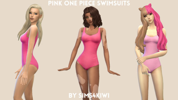 Maillot de bain une pièce rose