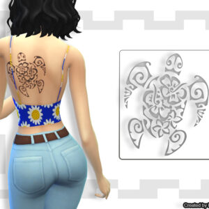 Tatouage de tortue de l'île
