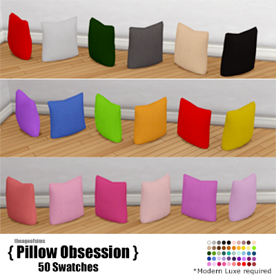 Obsession oreiller - 50 Swatches