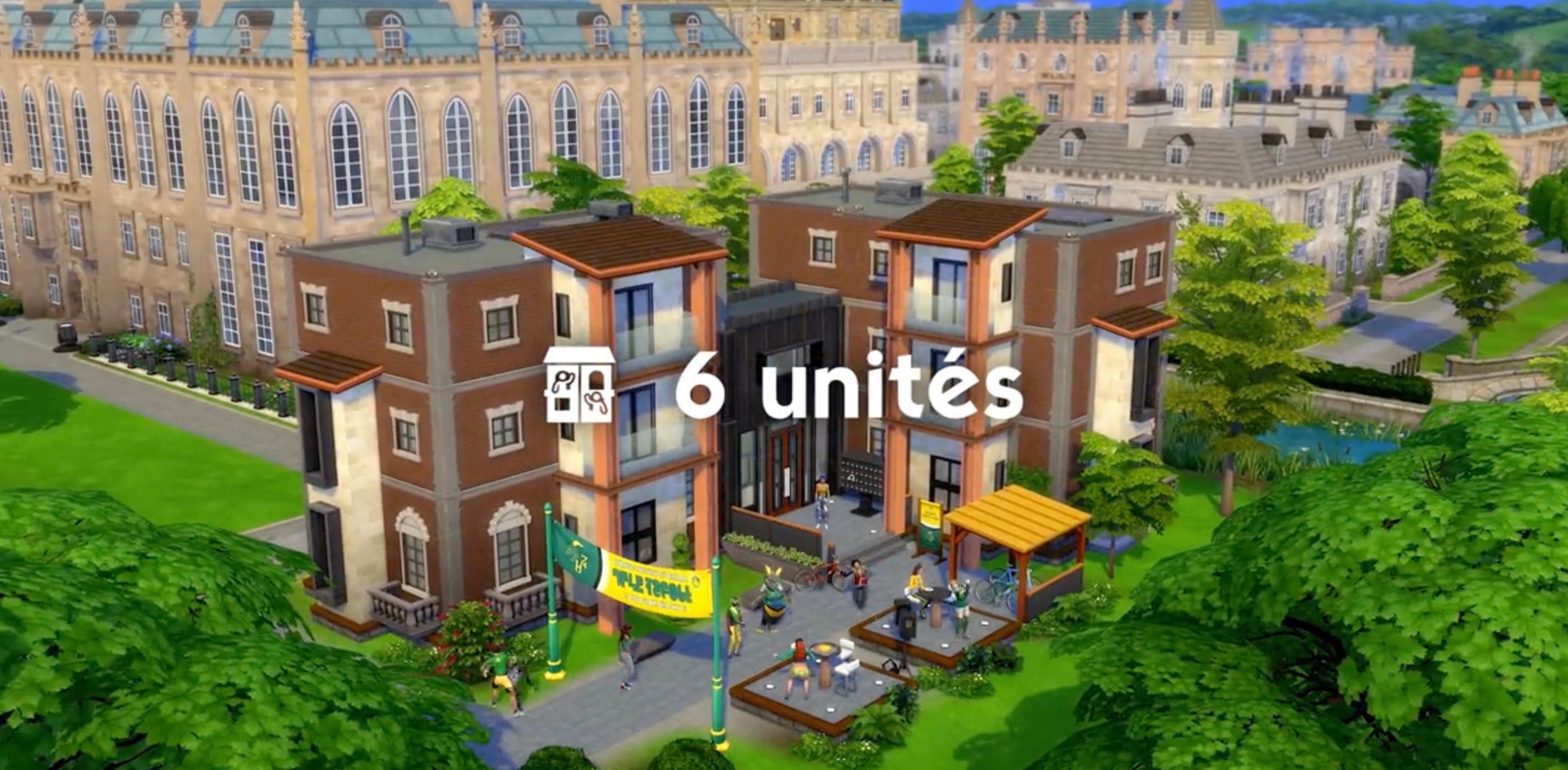 La possibilité de construire plusieurs maisons par terrain dans Les Sims 4
