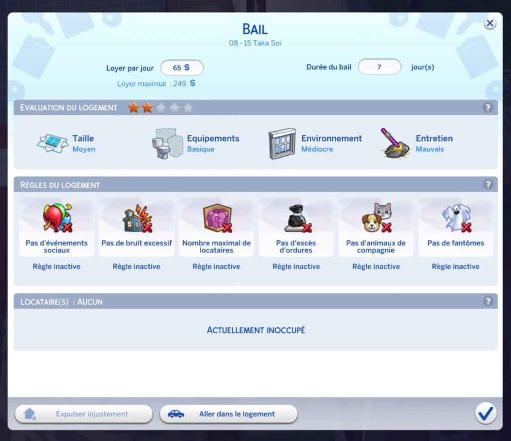 Bail location Sims 4