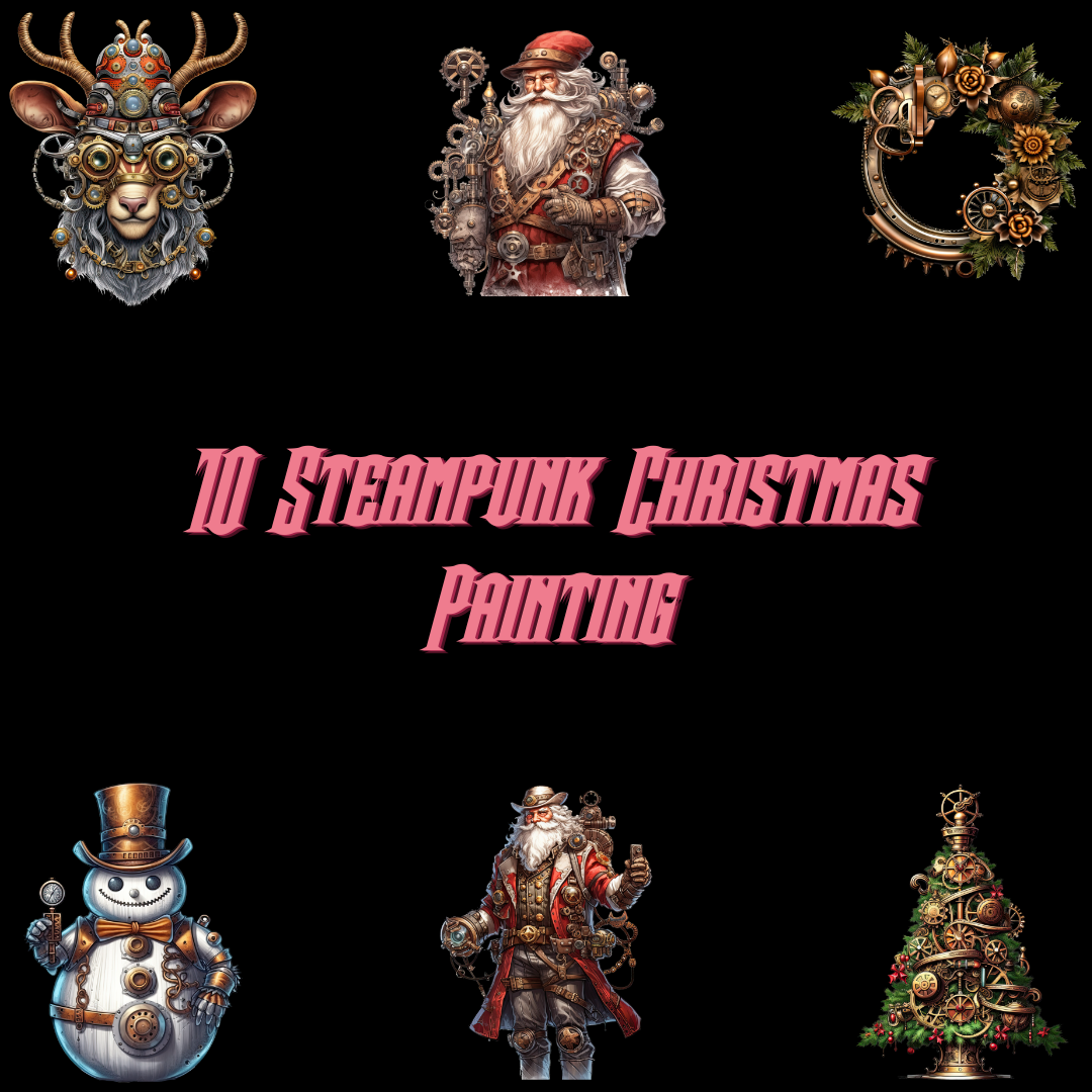 Peinture de Noël Steampunk