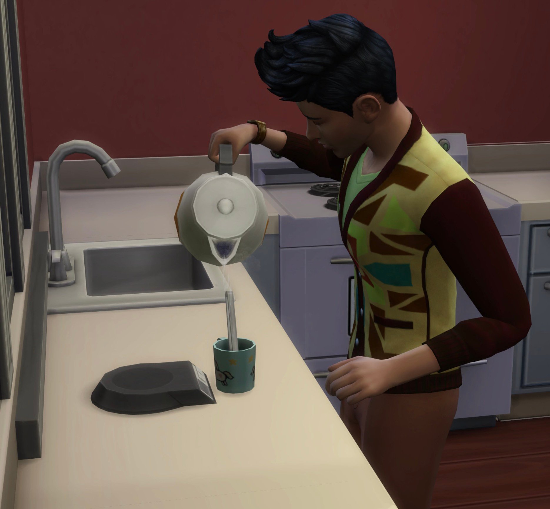 Des bouilloires et un autocuiseur dans Les Sims 4 A Louer