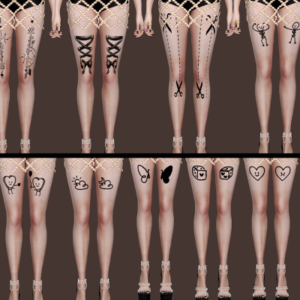 Tatuajes de piernas dobles 9designs