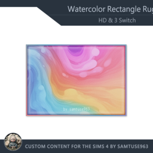 Tapis rectangulaire aquarelle #1 HQ Samtuse963